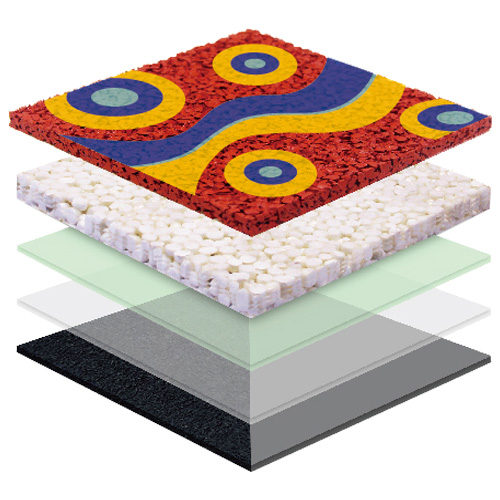 蓟州无缝预制型塑胶跑道EPDM面层