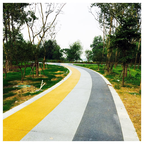 蓟州广陵公园彩色透水地坪